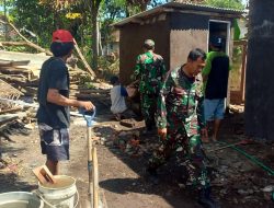Jalin Kebersamaan, Babinsa Koramil 0822/04 Bantu Warga Binaan Bangun MCK