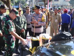 Polres Bondowoso menggelar apel kesiapan karhutla