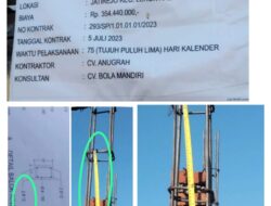 DI DUGA PROYEK DINAS BINA MARGA BINA KONSTRUKSI DIKERJAKAN ASAL ASALAN