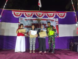 Anggota Koramil 0822/11 Tapen Ikut Serta Dalam Penyerahan Hadiah Lomba Dalam Rangka Memeriahkan HUT Kemerdekaan RI ke-78