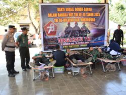 Jelang HUT TNI Ke-78, Kodim 0822 Bondowoso Gelar Donor Darah