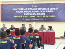 Puluhan Warga Binaan Dapat Kesempatan Berbincang-bincang Langsung dengan Kapolres Jember Dalam Rangka Penyuluhan Hukum