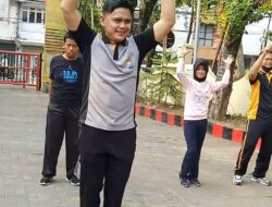 Polsek Simokerto Ajak Sarapan dan Olah Raga Bersama