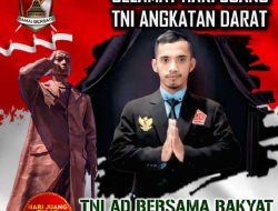 Kepala Biro Reporter Bekasi, Jawa Barat Haris Pranatha, Mengucapkan Selamat Hari Juang TNI AD
