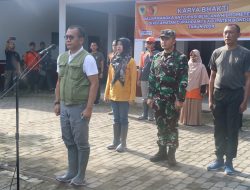 Forkopimda dan Prajurit Yonif 514/SY/9/2 Kostrad Laksanakan Karya Bakti Antisipasi Bencana Hidrometeorologi