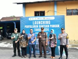 Dandim 0822 Bondowoso Hadiri Lounching Penyaluran Bantuan Pangan Bagi Warga