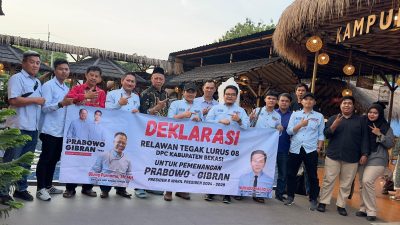 Deklarasi Relawan Tegak Lurus 08 DPC Kabupaten Bekasi: Satu Suara untuk Prabowo – Gibran