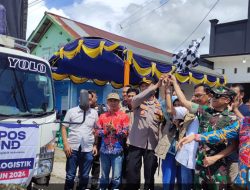 Dandim 0422/LB Pantau Pelepasan Pendistribusian Logistik Pemilu 2024 di Kab Pesisir Barat