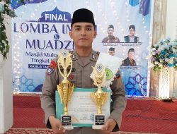 Dasyat, Bripka Nur Wachid Berhasil Meraih Juara Favorit dan Harapan 3 Dalam Lomba Imam Masjid