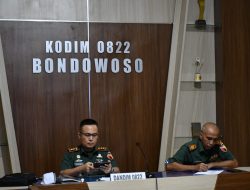 Kedaulatan Pangan, Dandim 0822 Bondowoso Ikuti Zoom Arahan KASAD