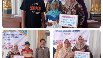 Penyaluran BLT-DD Tahap 1 Desa Ketegan Kecamatan Tanggulangin Tahun Anggaran 2024