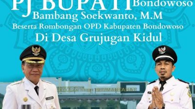 Pj Bupati Bambang Soekwanto Hadiri Bazar Ramadhan di Desa Grujugan Kidul