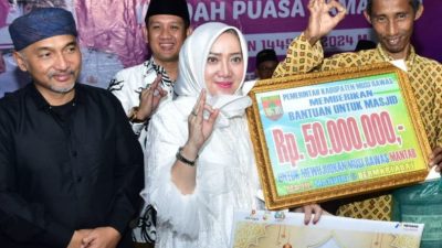 Bupati Musi Rawas Berikan Bantuan Masjid dan Anak Yatim di ds.Bangun Rejo, Sukakarya