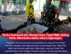 Babinsa Bondowoso dan masyarakat saling bahu membahu dalam aksi lingkungan