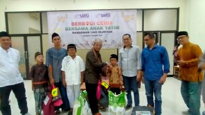 SMSI Surabaya – Korposari Salurkan Bantuan dan Santunan ke Puluhan Anak Yatim Piatu