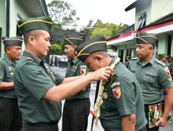 Dandim 0822 Bondowoso Pimpin Upacara Kenaikan Pangkat Periode 1 April 2024 Dan Wisuda Purna Wira