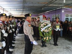Kapolres Muratara Menggelarkan Upacara Pelepas Jenazah Alm, BRIBDA LUZJENG ADIWINATA