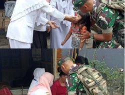 Pendampingan Sub Pin Polio oleh Babinsa 0822/11Tapen Bersama Tenaga Kesehatan
