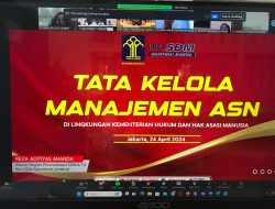 Lapas Kelas IIA Jember Mengikuti Evaluasi Kepegawaian dan Manajemen Kemenkumham Secara Daring