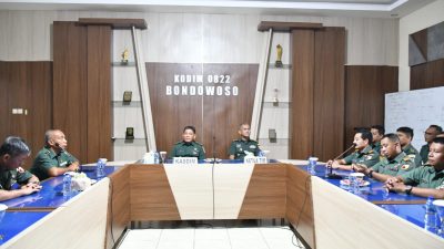 Kodim 0822 Bondowoso Terima Kunjungan Tim Wasrik Pos Audit Itdam V/Brawijaya
