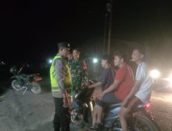 Patroli Sekaligus Memberikan Himbauan Kamtibmas di Wilkum Polsek Muara Kuang