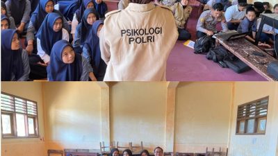 Tim Psikologi Polres Bondowoso Laksanakan Kegiatan Psikoedukasi Stop Bullying di SMP Nurul Khalil