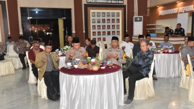 Doa bersama lintas agama dalam memperingati HUT Bhayangkara ke 78 di Polres Bondowoso