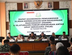 Kasdim 0822/Bondowoso Hadiri Rakor Koordinasi Pengawasan Aliran Kepercayaan