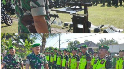 Kasdim 0822 Bondowoso, Mayor Inf Tanuri Pimpin Apel Gelar Pasukan Pengamanan Pilkada Tahun 2024