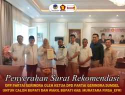 DPD Gerindra Berikan Rekomendasi Pada Pasangan Firza-Efri