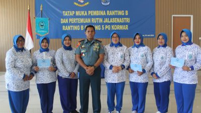 Tatap muka pembina Ranting B dan pertemuan rutin Jalasenastri ranting B cabang 5 PG Kormar