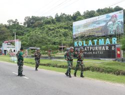 Bangun Ketahanan Fisik Prajurit Puslatpurmar-8 Teluk Ratai Latihan Cross Country