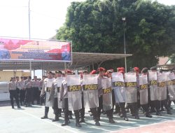 Polres Bondowoso Menggelar Latihan Dalmas Dalam Rangka Persiapan Pilkada Serentak 2024