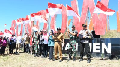 Kasdim 0822 Bondowoso Hadiri Pengibaran Bendera Merah Putih Serentak Rayakan HUT RI ke-79 di Bondowoso