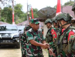 Satgas Yonif 762/VYS, Terima Kunjungan dari Tim Wasops Sopsad