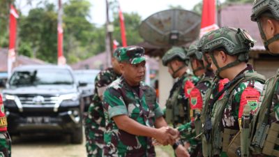 Satgas Yonif 762/VYS, Terima Kunjungan dari Tim Wasops Sopsad
