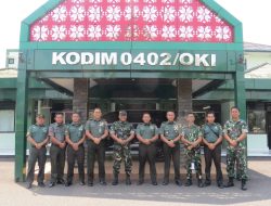 Dandim 0402/OKI Menyambut Tim Wasev Sterad