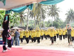Kodim 0818/Malang-Batu Gelar Olahraga dan Bersih Pantai di Kondang Merak