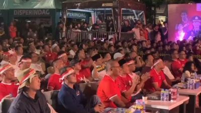 Cooling System Pilkada 2024 Polres Pasuruan Kota Gelar Nobar Timnas Indonesia