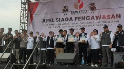 Gelar Apel Siaga Patroli Bawaslu Ogan ilir Pilkada Serentak Tahun 2024