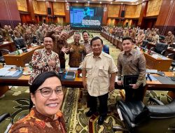 Presiden prabowo hadir di rapat Tutup Kas APBN 2024 dan launching Core Tax di Kementerian Keuangan