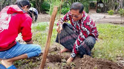 UNTUK SEDEKAH OKSIGEN, PENGELOLA WISATA BEACH FOREST LAKUKAN REBOISASI DAN PENGKAYAAN TANAMAN