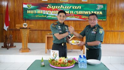 Kodim 0422/Lampung Barat memperingati HUT Ke-79 Kodam II/Sriwijaya