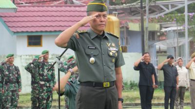 Kasdim 0402/OKI Bertindak Sebagai Irup Pada Upacara Bendera