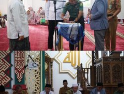 Kasdim 0422/Lampung Barat Hadiri Pelantikan Pengurus Masjid Baiturrahim dan Peringatan Isra Mi’raj