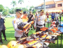 Polres Bondowoso bersama BPBD gelar apel kesiap siagaan tanggap bencana Hidrometeorologi