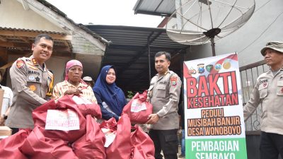 Polres Bondowoso bersama Forkopimda Gelar Baksos Salurkan Bantuan Pasca Banjir Bandang