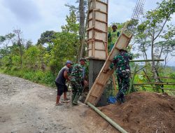 Satgas TMMD Kodim 0822 Bondowoso Dirikan Gapura Ikonik