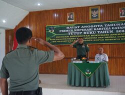 Komandan Kodim 0422/LB Diwakili Mayor Inf Suroto Pimpin Rapat Anggota Tahunan 2025