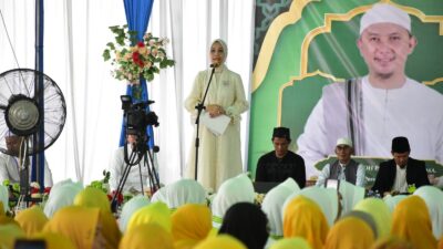 Ketua TP PKK OKI Hadiri Tabligh Akbar dan Wisuda Alqur’an Jelang Ramadhan